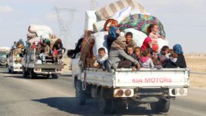 いまだに内戦が続くシリアから脱出する人々は後を絶たない。2017年10月11日撮影PHOTO: ADNAN HUSEYIN / ANADOLU AGENCY / GETTY IMAGES